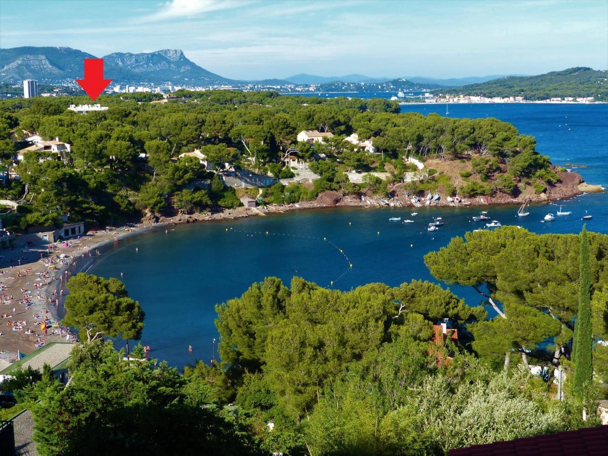 Loft Climatise "La Pinede", 50 M2, Tres Calme, 5 Mn A Pied Des Plages, Lit King Size La Seyne-sur-Mer Exteriör bild